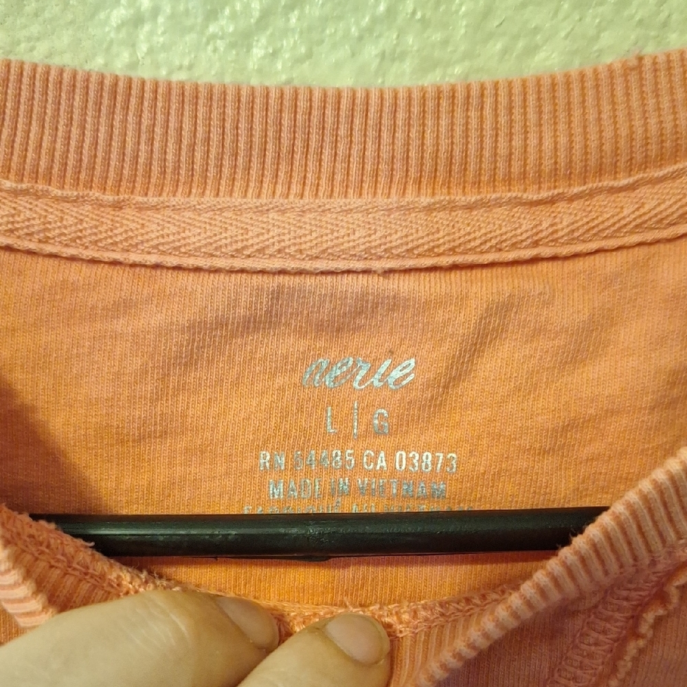 Aerie Pink-peach Crew Neck Sweater - Picture 2 of 3